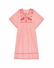 Polly - brodert kjole fra Habiba - rosa/rød thumbnail