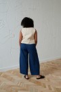 FRANKIE PANTS, LINBUKSE FRA LINENFOX- navy blue (vanlig benlengde) thumbnail