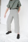 Ocean pants, vid linbukse fra Linenfox -grey stripes (+5 CM, EKSTRA LANGE BEN) thumbnail