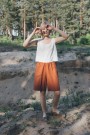 Hike shorts, linshorts fra Linenfox, blush salmon (få igjen - str SX, S/M og L/XL) thumbnail