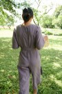 Olivia Jumpsuit, buksedress i lin fra Linenfox, Dusty Lavender thumbnail