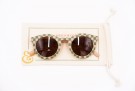 Unisex solbriller til voksne fra Grech & Co - Checks Laguna + Wheat  thumbnail