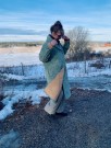 Milo Quilted Silk Coat, kåper i vintage silke fra Sissel Edelbo, lys grønn - solgt thumbnail