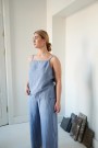 Stella top, singlet i lin FRA LINENFOX, sky blue (str L og XL) thumbnail