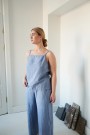 Stella top, singlet i lin FRA LINENFOX, sky blue thumbnail