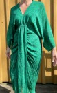 Juno short dress, silkekjole fra Sissel Edelbo - grønn med riddermønster (str S/M) thumbnail