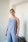 Stella top, singlet i lin FRA LINENFOX, sky blue thumbnail