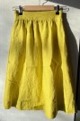 Laura skirt, linskjørt fra Linenfox - lemon yellow thumbnail