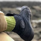Gentle-top, tynn ullsokk lang ribbestrikk fra Corrymoor, lys mosegrønn (str 41-45) thumbnail