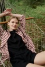 Jeri Linen Shorts, linshorts fra Linenfox - black (få igjen - str XS, L/XL og XXL) thumbnail