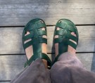 Ringkøbing (Green),  mørkegrønn skinnsandal fra Duckfeet ( få igjen - str 35 og 36) thumbnail