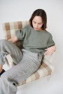 Ocean pants, vid linbukse fra Linenfox -grey stripes (+5 CM, EKSTRA LANGE BEN) (str XS) thumbnail