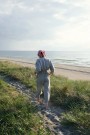 Work jumpsuit, buksedress i lin fra Linenfox - natural grey (1 igjen - str L/XL) thumbnail