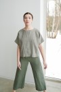 Ocean pants, vid linbukse fra Linenfox - pine green (vanlig benlengde) thumbnail