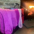 Woodlander, tykke knestrømper fra Corrymoor, knall rosa (alle str) thumbnail