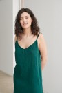 Stella top, singlet i lin FRA LINENFOX, emerald green thumbnail