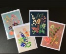 Blomsterkort gammelrosa fra Ingebjørg Hunskaar thumbnail