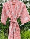 Fersken - Kantha Kimono bomull fra By Linn Andersen thumbnail