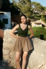 Kim Linen Shorts, linshorts fra Linenfox - olive thumbnail