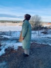 Milo Quilted Silk Coat, kåper i vintage silke fra Sissel Edelbo, lys grønn - solgt thumbnail