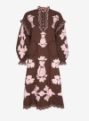 Lilly Cotton Dress fra Sissel Edelbo - brun og rosa (str M/L - 1 igjen) thumbnail