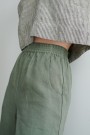 Ocean pants, vid linbukse fra Linenfox - pine green (vanlig benlengde) thumbnail