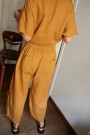 Frankie pants, linbukse fra Linenfox - camel (+5 cm, ekstra lange ben) thumbnail