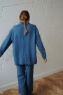 Bill jacket- linjakke fra Linenfox - stellar blue thumbnail