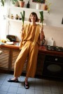 Frankie pants, linbukse fra Linenfox - camel (+5 cm, ekstra lange ben) thumbnail