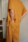 Frankie pants, linbukse fra Linenfox - camel (+5 cm, ekstra lange ben) thumbnail