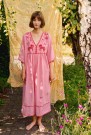 Polly - brodert kjole fra Habiba - rosa/rød thumbnail