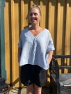 Jeri Linen Shorts, linshorts fra Linenfox - black (få igjen - str XS, L/XL og XXL) thumbnail