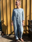 Martin jumpsuit, buksedress fra Linenfox - Sea Green (ekstra lange bein) thumbnail