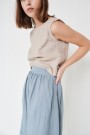 Laura skirt, linskjørt fra Linenfox - lemon yellow thumbnail