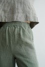 Ocean pants, vid linbukse fra Linenfox - pine green (vanlig benlengde) thumbnail