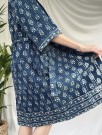 Indigo små blomster - Kantha Kimono bomull fra By Linn Andersen thumbnail