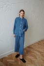 Bill jacket- linjakke fra Linenfox - stellar blue thumbnail