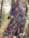 Svart Inka - Kantha Kimono bomull fra By Linn Andersen  thumbnail