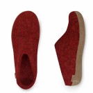 Tøffel/slip-in med skinnsåle fra Glerups, red thumbnail