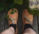 Jylland (bio), lys brune/naturfarget snøresko fra Duckfeet (kun str 40) thumbnail