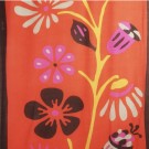 Ullskjerf oransje med blomster thumbnail