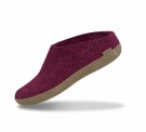 Tøffel/slip-in med skinnsåle fra Glerups, Cranberry  thumbnail