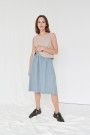 Laura skirt, linskjørt fra Linenfox - lemon yellow thumbnail