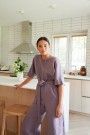 Olivia Jumpsuit, buksedress i lin fra Linenfox, Dusty Lavender thumbnail