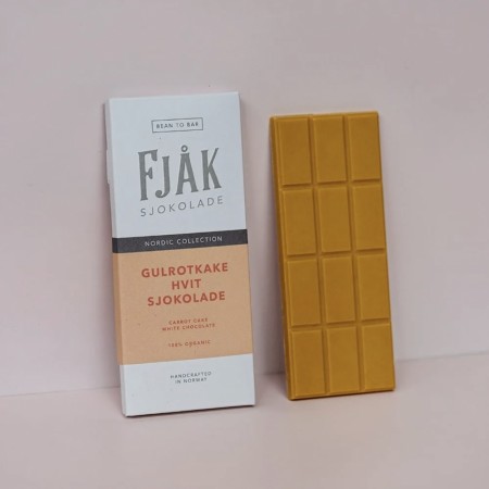 Gulrotkake med hvit sjokolade, Økologisk, Fjåk