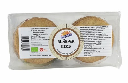 Rømer blåbærkjeks, 175g, økologisk