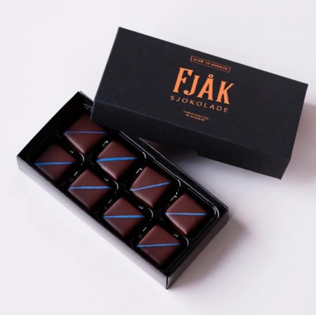 Salt karamell med mørk 70% sjokolade, Økologisk, Fjåk