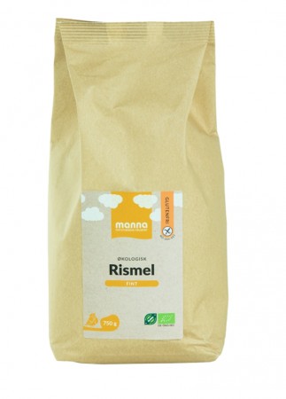 Rismel fint, glutenfritt, 750g, økologisk fra Manna