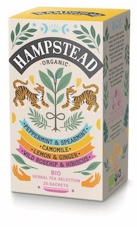 Herbal Harmonies Tea Selection Pack, 4 x 5 teposer, økologisk, Hampstead Tea (ryddesalg)