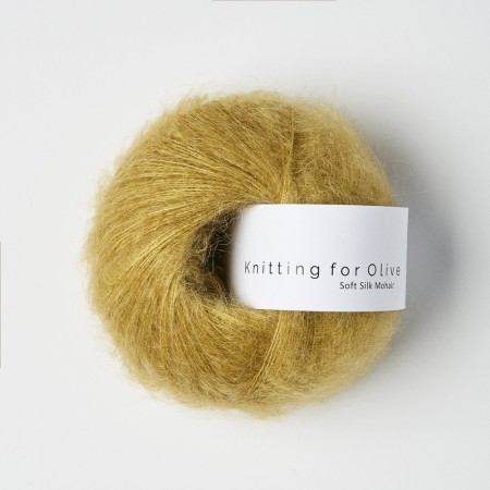 Soft silk mohair "støvet honning", knitting for olive